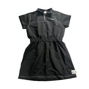 Nike Swoosh half zipper black mini dress- Size XL- ASOS Style